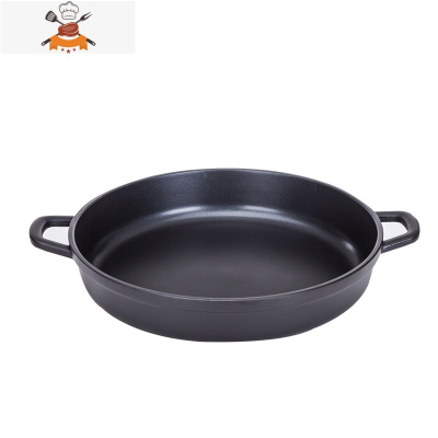 敬平生煎锅煎饺锅商用40CM不粘锅家用电磁炉燃气灶通用双耳大号平底锅