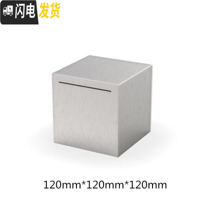 三维工匠网红不锈钢存钱罐带锁可取成人家用365天大容量防摔硬纸币储蓄罐 迷你款12厘米(不刻字)