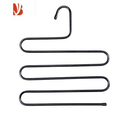 三维工匠衣柜收纳器多裤架家用S型多层裤夹子不锈钢挂裤子衣架