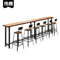 伟樽吧台桌360*40*105cm+椅子*6套