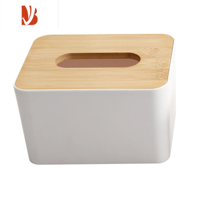 三维工匠纸巾盒定制塑料家用桌面餐厅饭店广告酒店收纳印logo商用抽纸盒 中号白无印