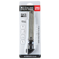 得力(deli) 2045 大号通用铝合金 美工刀 旋转锁定 裁纸刀/壁纸刀 锋利耐磨 办公家具美工刀 办公用品