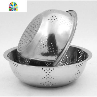 0小孔米筛 厨房淘米器 洗米筛钢盆 沥水洗菜篮 洗菜筐 FENGHOU 大号咖啡