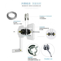 美帮汇恋伊8866-8818型号 升降晾衣架配件手柄把 全铝好手摇器