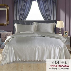 美帮汇真丝四件套婚庆桑蚕丝绸双面真丝床上用品真丝套件色