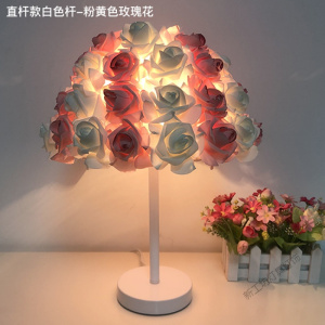 苏宁放心购 水晶台灯创意婚庆婚房红色陪嫁卧室床头灯台灯欧式玫瑰花结婚