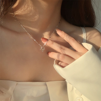立方体几何锁骨链女设计感小众纯银项链ins精致冷淡风颈链潮送女朋友老婆情人节七夕生日礼物