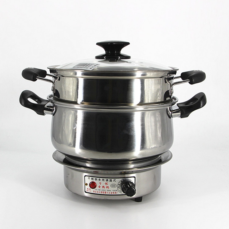 不锈钢加厚加大号电蒸锅时光旧巷分体式多用电火锅汤煮锅电热锅调温多