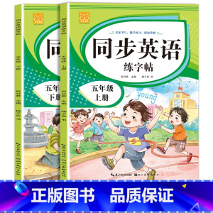 五年级[上册+下册] [正版]小学英语练字帖同步人教版PEP三四五六年级上册+下册 三升四英文字母书写练习单字每日一练硬