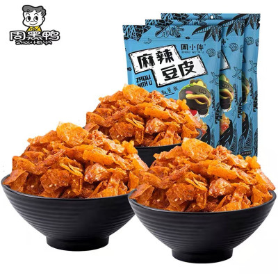 周黑鸭旗舰店-真空周小伴麻辣豆皮60g*3袋手撕大刀肉辣条辣片麻辣味休闲零食