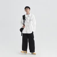 SUNTEK刺绣夹克新款韩版男士帅气宽松外套港风休闲学生牛仔衣服夹克