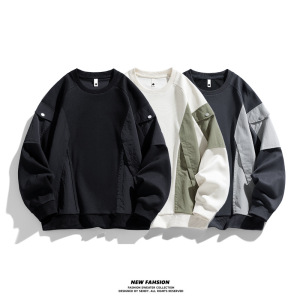 美式卫衣男春秋季新款韩版帅气百搭潮牌套头大码男装上衣圆领学生