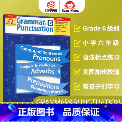 [正版]Evan-Moor Grammar & Punctuation Grade 6 语法与标点练习册 六年级 美国