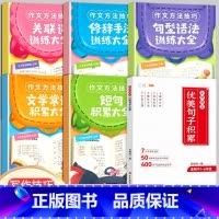 [全6册]优美句子+写作文技巧 小学通用 [正版]优美句子积累大全小学语文修辞手法专项训练人教版小学生一二三四年级五年级