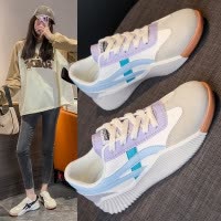 夏季新款韩版平底小白鞋女透气休闲学生板鞋女跑步鞋JH-6617