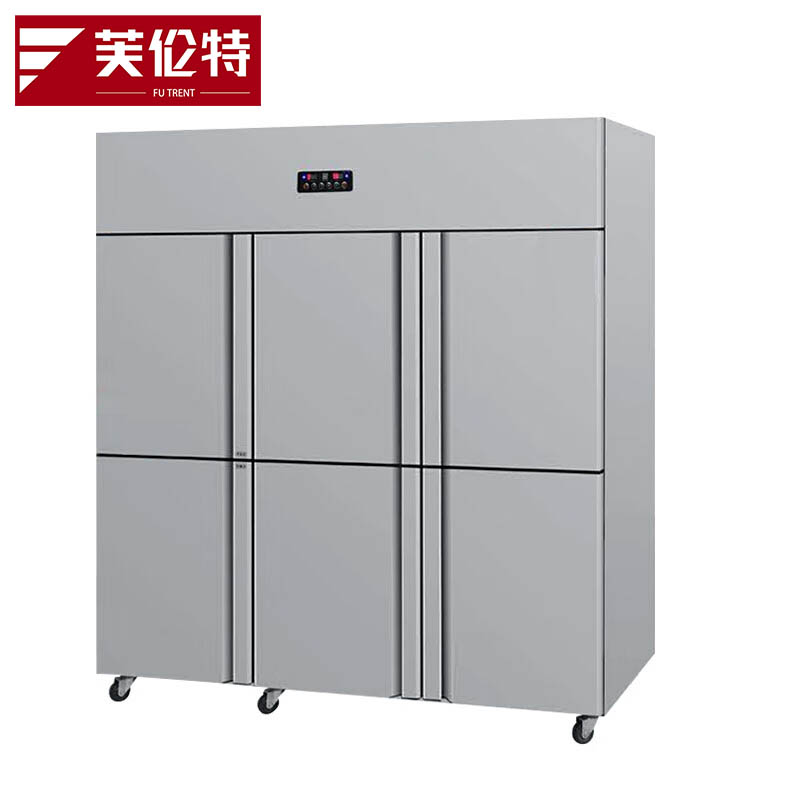 芙伦特商用六门冰箱商用厨房大容量冰柜食堂餐饮酒店后厨双温冷藏冷冻保鲜柜直冷六门冷藏冰箱 FLT-LMLC1420-ZL