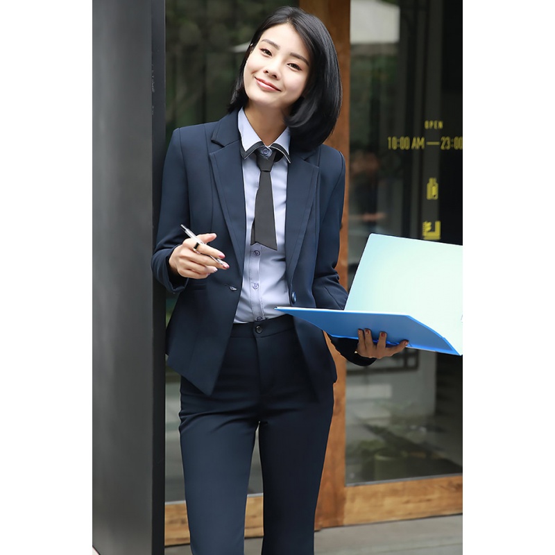 职业装女装套装酒OL正装套裙面试工装长袖办公小西装工作服2018春秋套裤修身显瘦工装