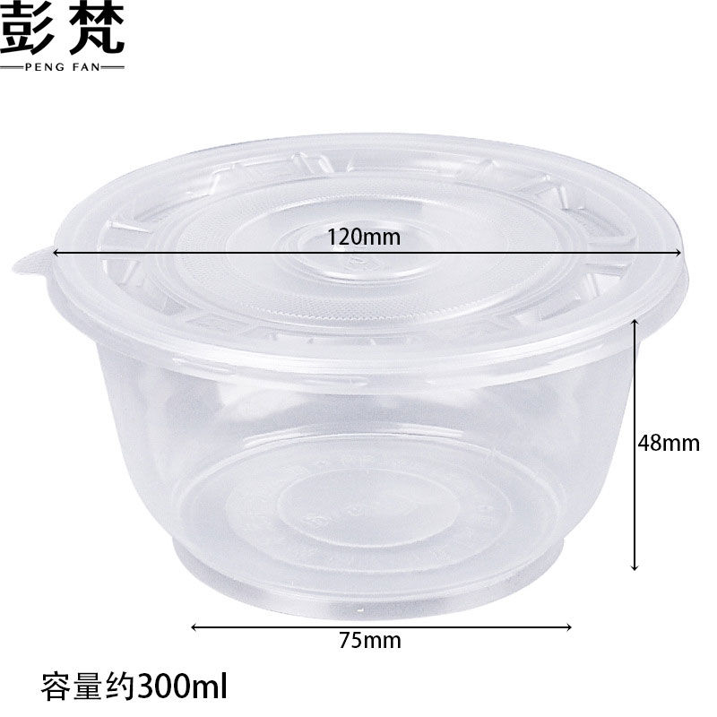 彭梵一次性餐盒收纳盒300ml个
