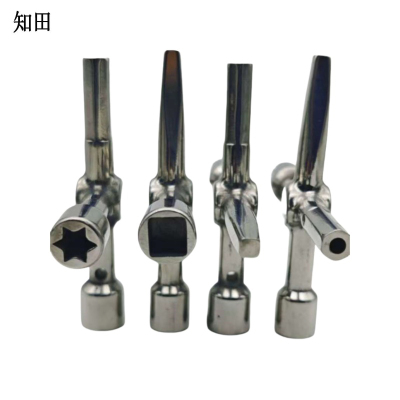 知田 多功能不锈钢十字钥匙 内六角+内四角+外四角+外六角 把