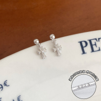 纯银十字架耳钉女小众设计感时尚个性独特2025新款耳环高级感送女朋友老婆情人节七夕生日礼物