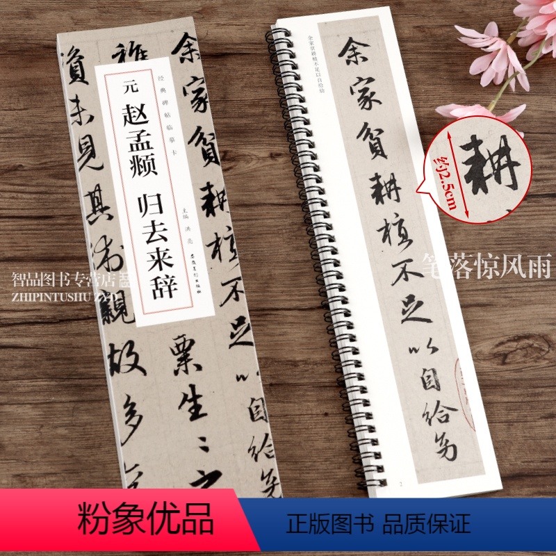 [正版]共2本 元赵孟頫归去来辞碑帖临摹卡 洪亮编 简体旁注赵体行书毛笔字帖书法成人学生临摹单行临摹范本古帖 安徽美术