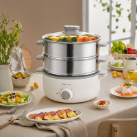 小熊(Bear)电蒸锅 蒸锅电多功能家用蒸包子锅量层大容量13L定时防干烧分体式 DZG-CA3A1