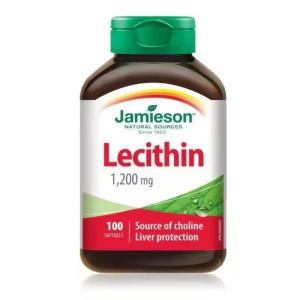 加拿大进口Jamieson健美生卵磷脂软胶囊1200mg100粒 心脑健康膳食营养补充剂