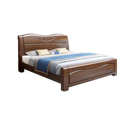 臻远ZY4022919胡桃木实木床1.8米双人床