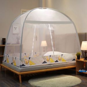免安装蚊帐家用加密加厚1.5米1.8m2.0双人帐篷学生0.9m纹帐