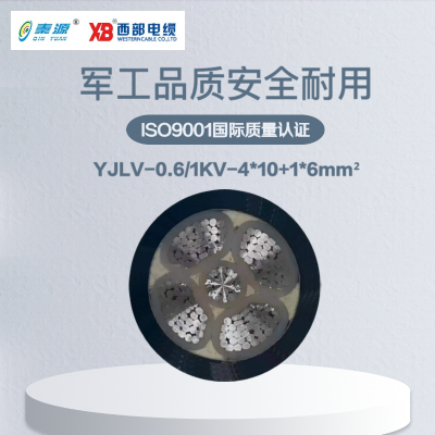秦源牌 YJLV-0.6/1KV-4*10+1*6mm² 铝芯低压电力电缆 元/米 定制商品 联系客服