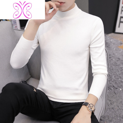YUANSU男士薄款毛衣春秋冬季加绒长袖线衣打底衫潮流秋装外套上衣针织衫毛衣