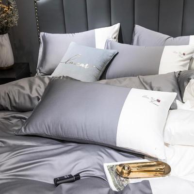 美帮汇60支贡缎长绒棉四件套欧式全棉全棉床单被套1.8m床笠床上用品