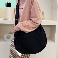 日系韩版森系文艺包包女斜挎包ins百搭帆布包饺子包大容量单肩包NEW LAKE