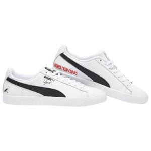 彪马(Puma)经典低帮休闲板鞋皮质拼接撞色设计舒适圆头男士运动鞋 Black/White/Red 40.5