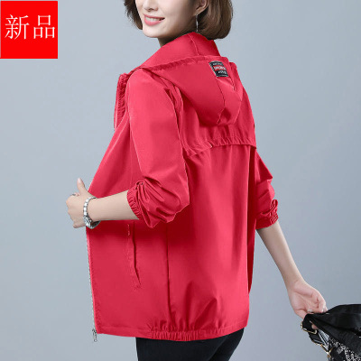 YIBUSHENG妈妈秋装2020新款中年外套女40-50岁洋气夹克上衣纯色短款薄款春妈妈装