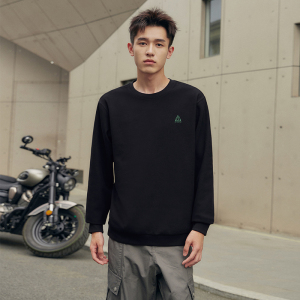 361°运动卫衣男新款男士纯色抓毛套头卫衣宽松休闲上衣女