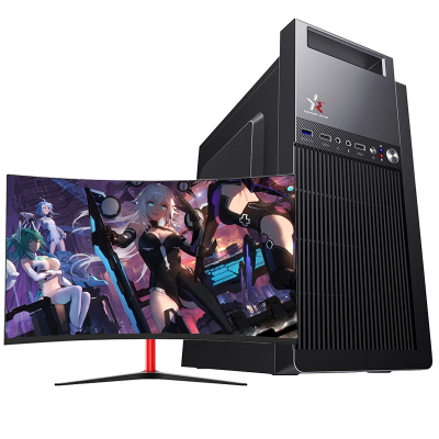 世纪之星AMD八核A9-9820/集成RX350GPU/8G内存/256GB固态家用办公商务无线WiFiDIY组装机组装电脑台式电脑台式机电脑主机+27英寸曲面