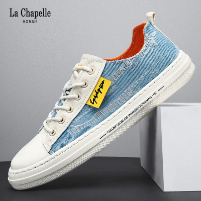 LACHAPELLEHOMME帆布鞋男2021年新款男鞋子夏季韩版百搭透气休闲鞋布鞋潮流时尚青少年低帮板鞋潮鞋