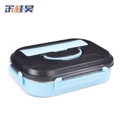 金桂昊 304 不锈钢饭盒 1500ML四格+汤碗+勺筷 个