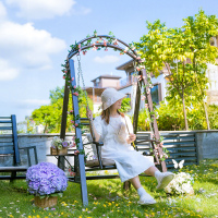 紫叶秋千户外摇椅铁艺吊床吊椅花园庭院秋千床室外院子户外秋千椅