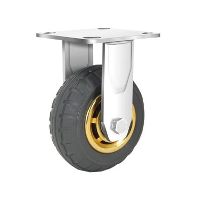 豫众诺 重型橡胶脚轮 5寸定向轮 个