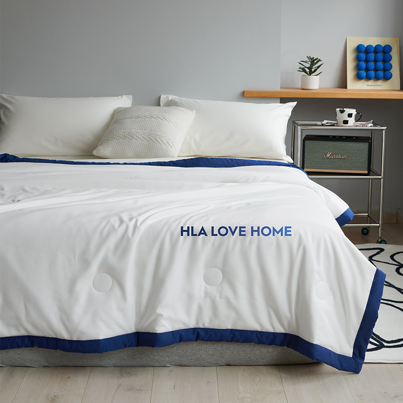 海澜之家夏凉被A类空调被可水洗薄款150*200cm藏青蓝