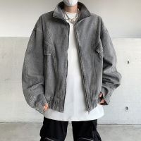 男装新款美式潮牌水洗牛仔夹克春秋季复古高街男女同款百搭外套男