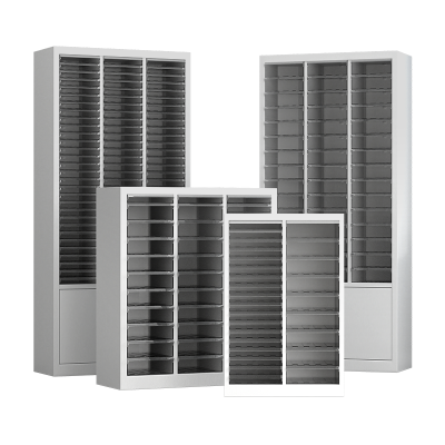 易企采 60抽组合铁皮文件柜办公室塑料抽屉式多层a4资料收纳柜合同凭证档案票据柜