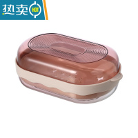 敬平肥皂盒香皂盒带盖沥水北欧ins创意个性旅行便携学生宿舍卫生间 粉色