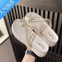 SUNTEK绝美凉鞋厚底夹脚人字拖鞋女夏外穿2023新款网红沙滩夹趾凉拖