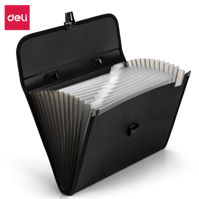 得力5232风琴包(黑色)