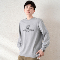 [2.5折价67元]唐狮春季新款纯色长袖T恤男纯棉百搭宽松简约打底衫上衣服潮t