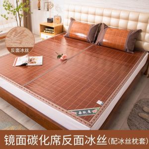 凉席竹席学生宿舍折叠单双人床席夏季冰丝席0.6米1.8米草席子1.5M