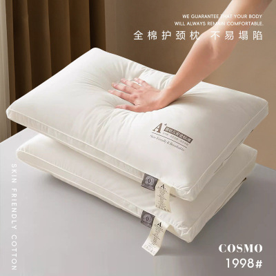 A类母婴全棉枕头护颈椎助睡眠学生宿舍男成人家用枕芯一对装整头